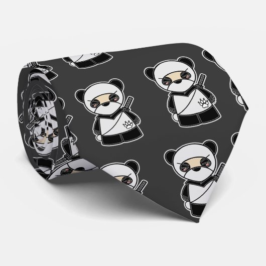 Panda de Ninja ! Cravate (Roulé)
