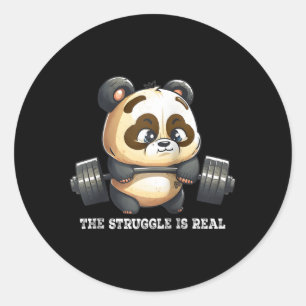 Panda de strijd is echt een goed wapen ... ronde sticker