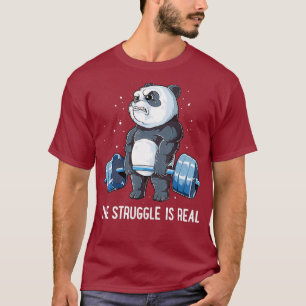 Panda de strijd is een echte gewichtverhogende fit t-shirt
