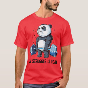 Panda de Struggle is een echte 'Weightlift Fitness T-shirt