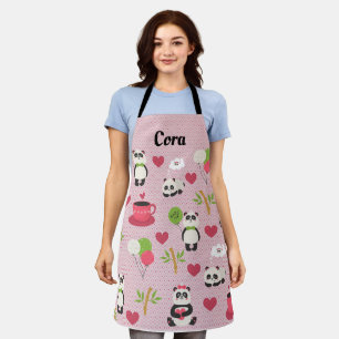 Panda Design Apron met hart Schort