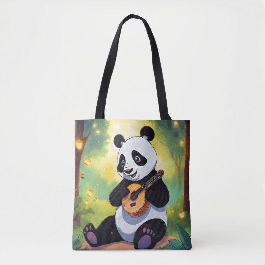 Panda design canvas tas (Voorkant)