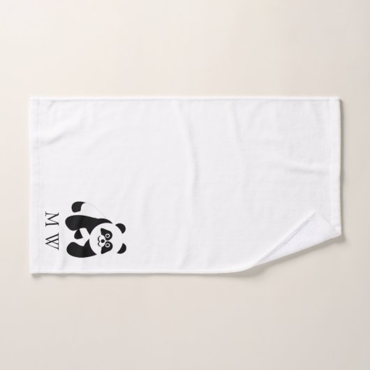 Panda Design Monogrammed (Serviette à main)
