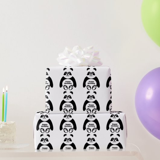 Panda Design Verjaardag Cadeaupapier (Feestgeschenken)