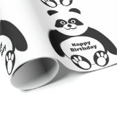 Panda Design Verjaardag Cadeaupapier (Rol Hoek)
