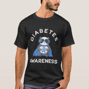 Panda Diabetic Type 1 Diabetes Awareness Support K T-shirt