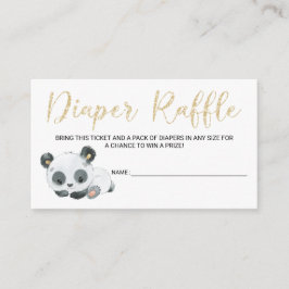 Panda Diaper Raffle Kaart Tickets voor Baby shower