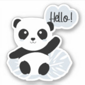 Panda dice Hola Sticker (Voorkant)