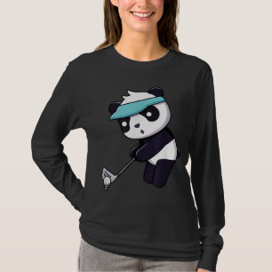 Panda die Golf Funny Animal Golfer Panda Beer spee T-shirt