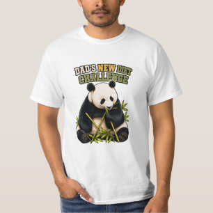 Panda Dieet Uitdaging Vaderdag T-shirt