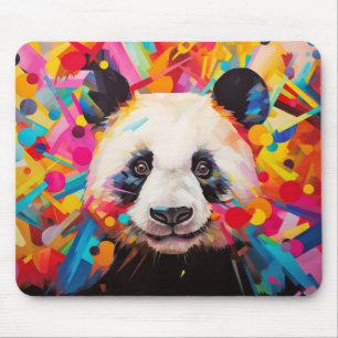 Panda Dierenportret Kleurrijk Schilderij Muismat
