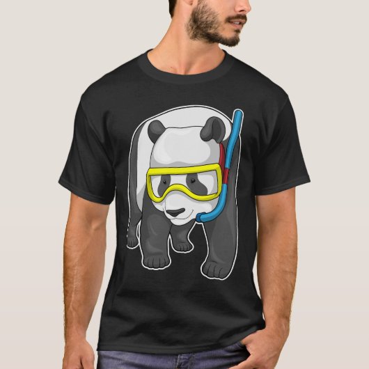 Panda Diver Snorkel T-shirt (Voorkant)