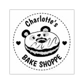 Panda Donut Bake Shop Logo Rubberstempel (Afrduk)