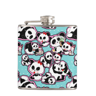 Panda Doodles Kawaii Heupfles