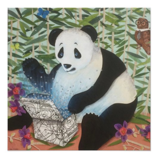 Panda Dora's Box print Perfect Poster (Voorkant)