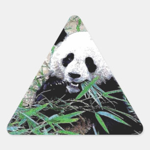 Panda Driehoek Sticker
