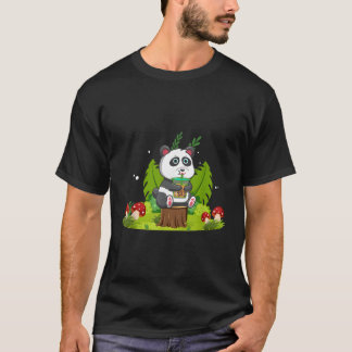 Panda Drink Boba Tea voor junk-food fan T-shirt