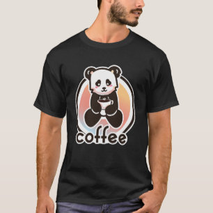 Panda drink koffie voor koffie t-shirt