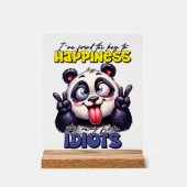 Panda drôle avec sarcasme mot art (Recto)