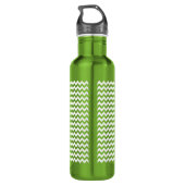 Panda Eating Bamboo on White Chevron Waterfles (Achterkant)