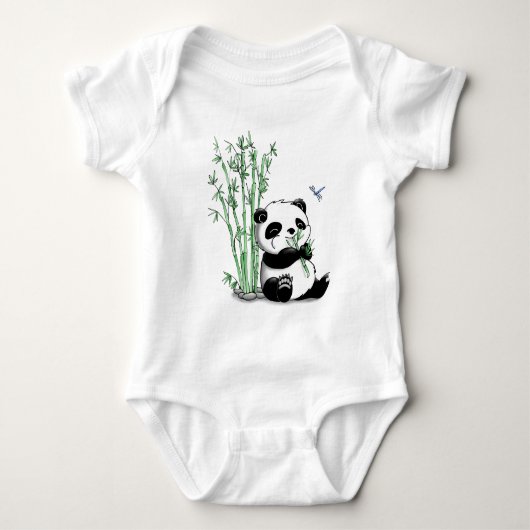 Panda Eating Bamboo Romper (Voorkant)