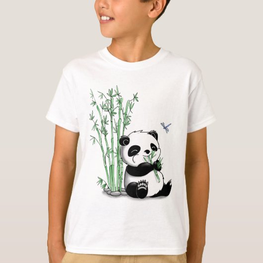 Panda Eating Bamboo T-shirt (Voorkant)
