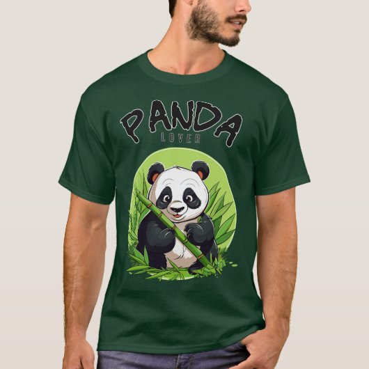 Panda eating bamboo t-shirt (Voorkant)