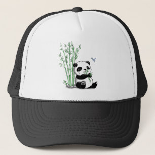 Panda Eating Bamboo Trucker Pet