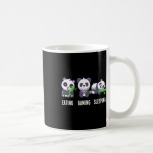 Panda Eating Gaming Slapen Voor Multiplayer Game Koffiemok