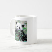 Panda Eating Leaves Koffiemok (Voorkant links)