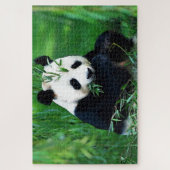 Panda Eating Leaves Legpuzzel (Verticaal)