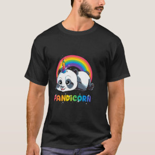 Panda Eenhoorn Pandicorn Regenboog Pandacorn Vrouw T-shirt