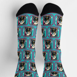 Panda eet een augurk sokken