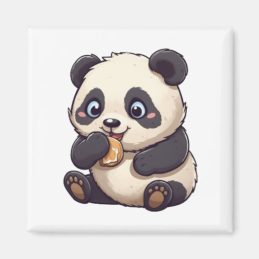 Panda eet een koekje magneet (Voorkant)