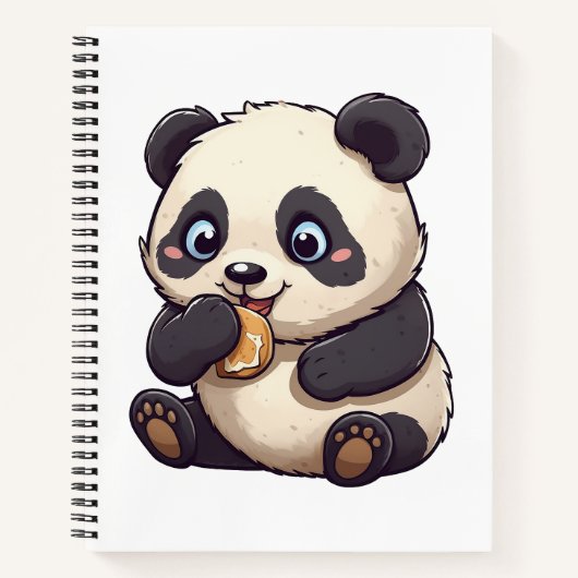 Panda eet een koekje notitieboek (Voorkant)