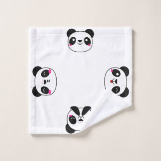 Panda Emoji Bath Towel Washandje