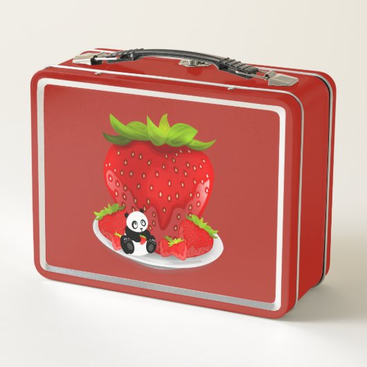 Panda en aardbeien (Achterkant)