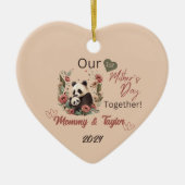 Panda en baby, onze eerste Moederdag samen Keramisch Ornament (Voorkant)