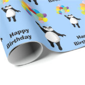 Panda en ballonnen cadeaupapier (Rol Hoek)