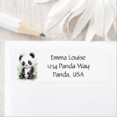 Panda en bamboe envelop etiket (Insitu)