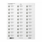 Panda en bamboe envelop etiket (Full Sheet)