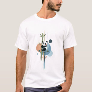 Panda en Bamboe Illustratie T-shirt