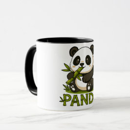 panda en bamboe mok