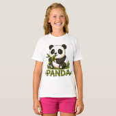panda en bamboe t-shirt (Voorkant volledig)