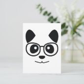 Panda en bril briefkaart (Staand voorkant)