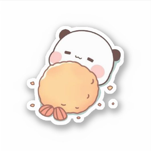 Panda en Brownie Beer Couple Sticker (Voorkant)