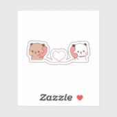 Panda en Brownie Beer Couple Sticker (Vel)