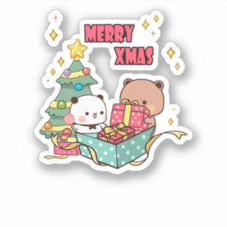 Panda en Brownie Beer Couple Sticker