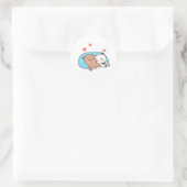 Panda En Brownie Beer Paar Slaap Ronde Sticker (Tas)