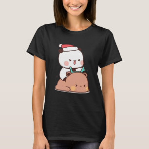 Panda En Brownie Beer Paar, Vrolijk Kerstfeest T-shirt